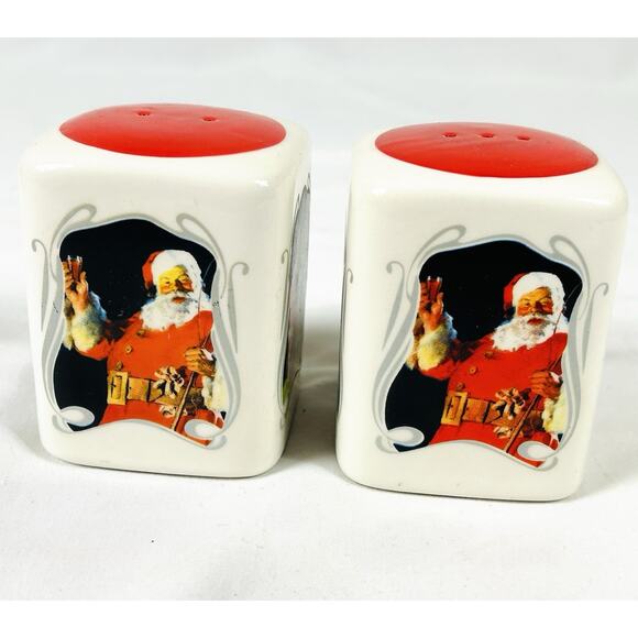 Coca Cola 75th Anniversary Salt and Pepper Christmas Santa Set - Picture 4 of 6